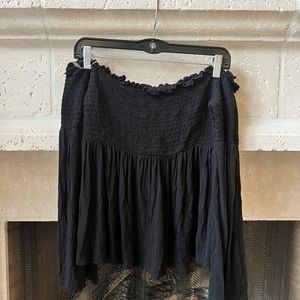 Cinched/flowy off the shoulder, long sleeve top
